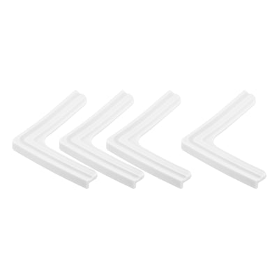 Harfington Uxcell Window Corner Edge Protectors, 4Pack Standard Lace Style 70mmX15mm Silver White