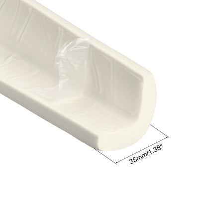 Harfington Uxcell Corner Guards Edge Protectors 6.56ft(2M), 4Pack Foam Safety Bumper White