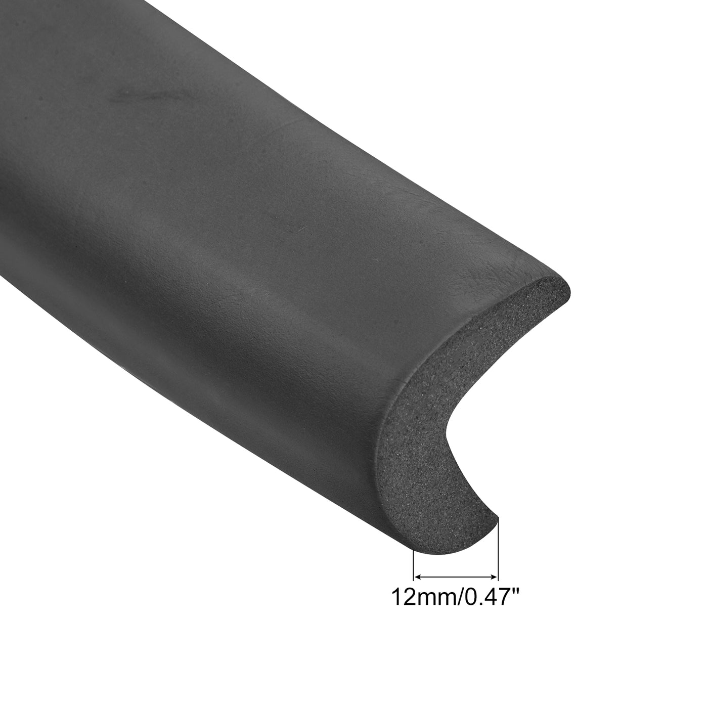 uxcell Uxcell Corner Guards Edge Protectors 6.56ft(2M), Foam Safety Bumper Black
