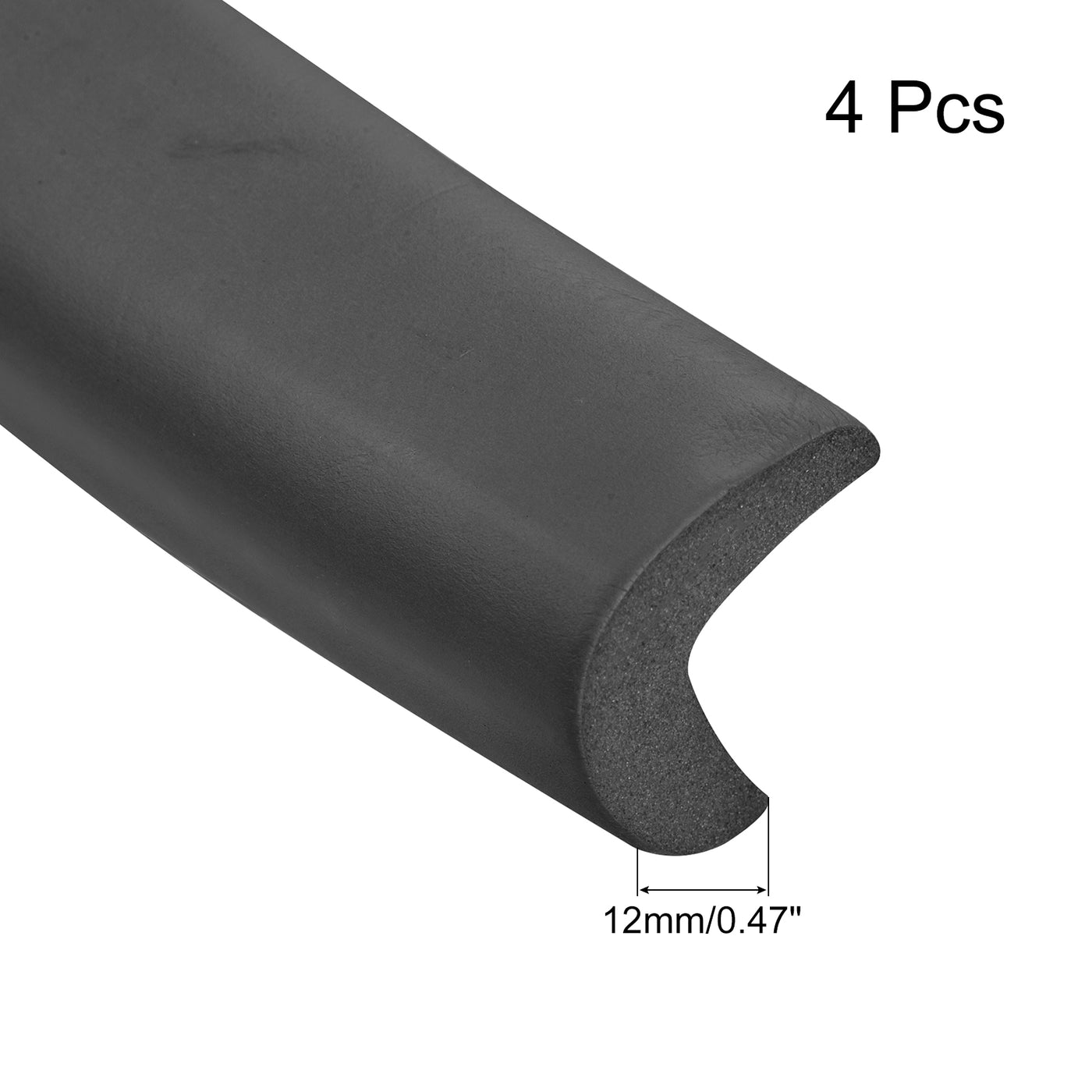 uxcell Uxcell Corner Guards Edge Protectors 6.56ft(2M), 4Pack Foam Safety Bumper Black