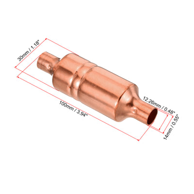 Harfington Liquid Line Copper Filter, Dirt Filters for Air Conditioner Heat Pump Water Heater Refrigerator HVAC Refrigeration System