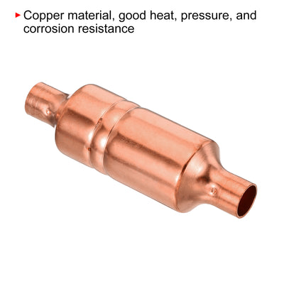 Harfington Liquid Line Copper Filter, Dirt Filters for Air Conditioner Heat Pump Water Heater Refrigerator HVAC Refrigeration System