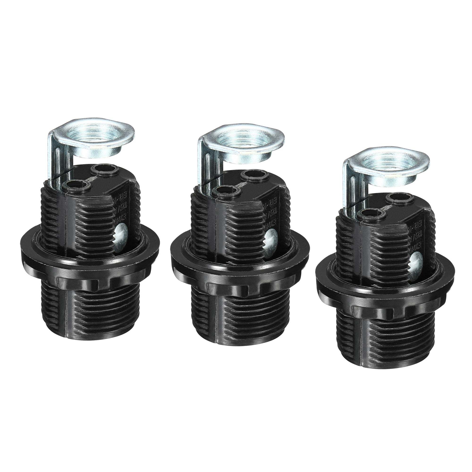 E12 Bulb Holder Light Socket, 3 Pack Screw Fully Thread LED Bulb Lamp ...