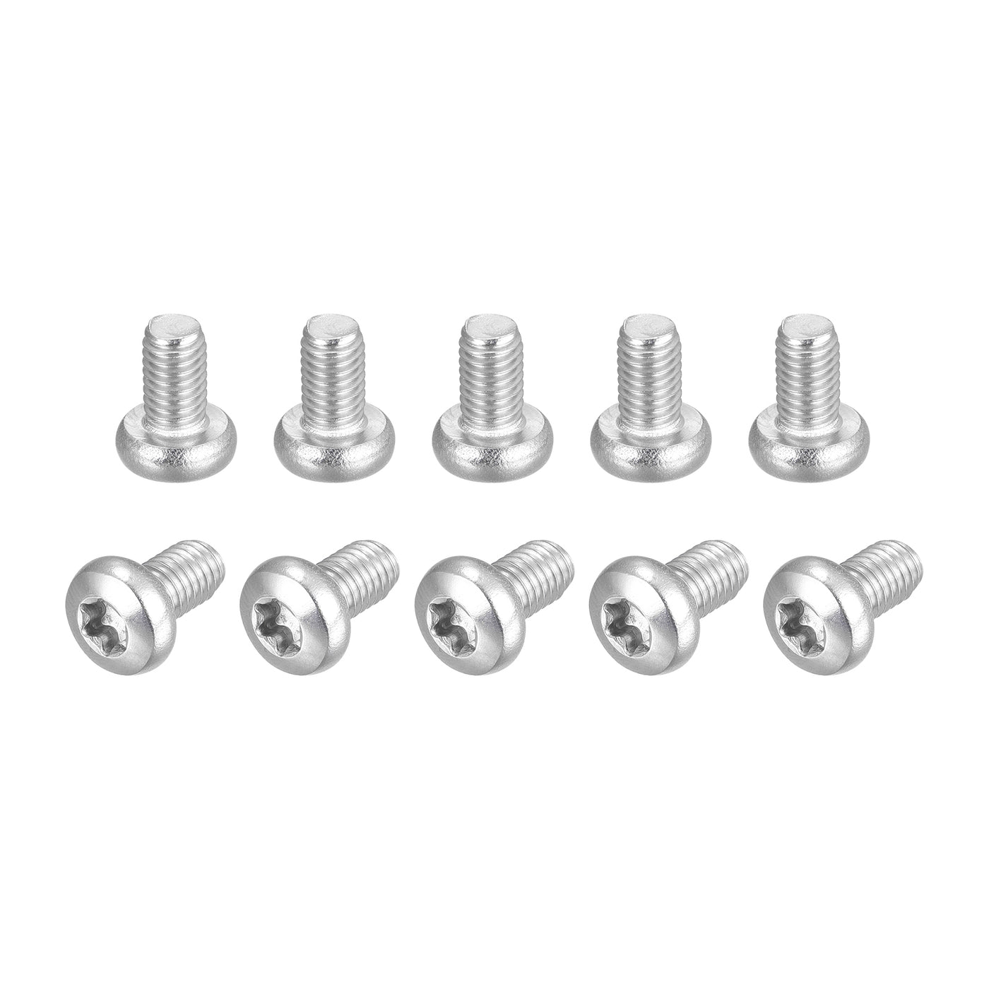 uxcell Uxcell M5x8mm Torx Security Machine Screws, 10pcs 316 Stainless Steel Pan Head Screw