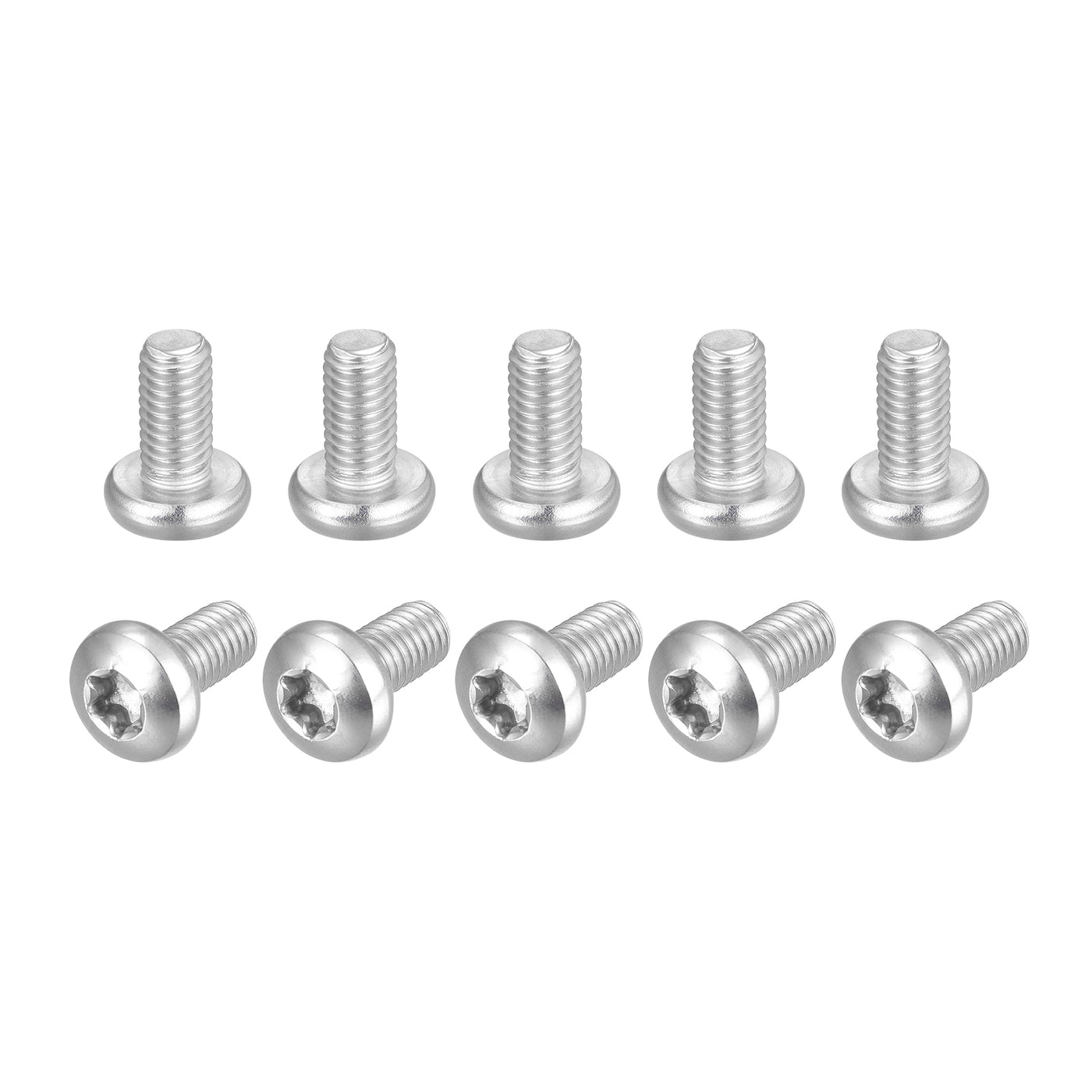 uxcell Uxcell M6x12mm Torx Security Machine Screws, 20pcs 316 Stainless Steel Pan Head Screw