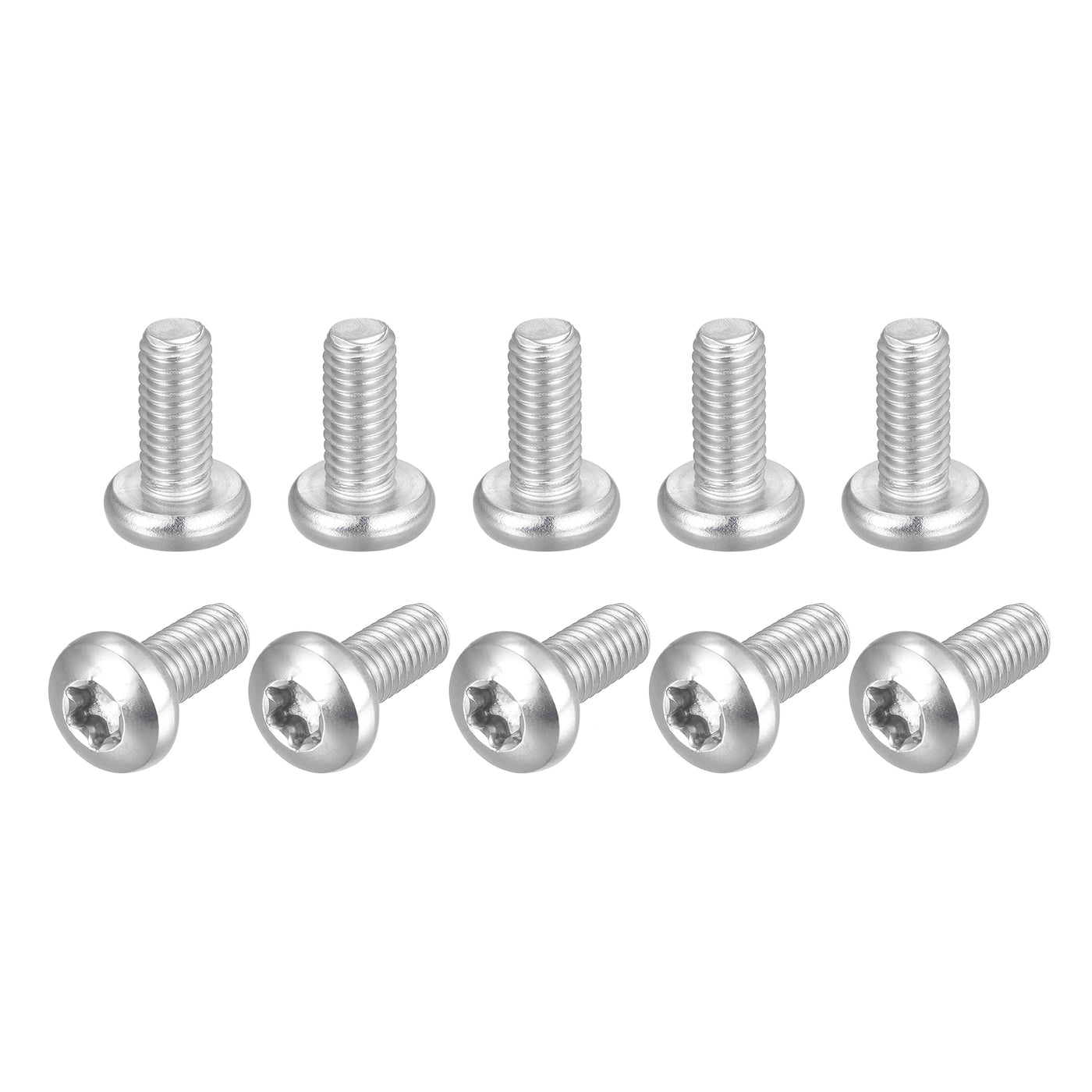 uxcell Uxcell M6x14mm Torx Security Machine Screws, 10pcs 316 Stainless Steel Pan Head Screw