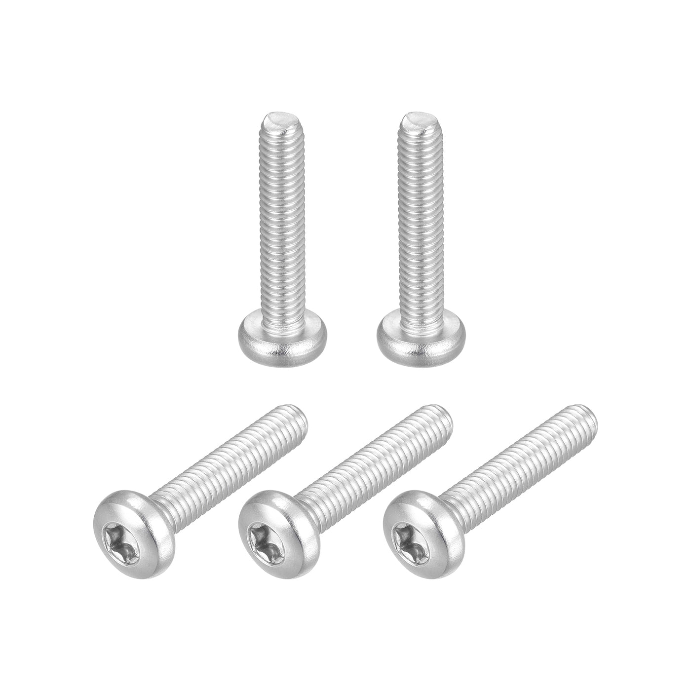 uxcell Uxcell M6x30mm Torx Security Machine Screws, 5pcs 316 Stainless Steel Pan Head Screw