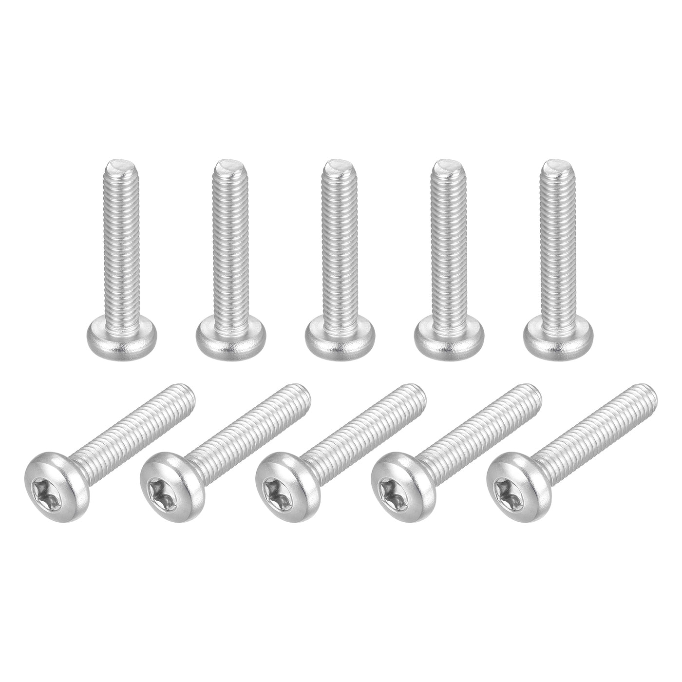 uxcell Uxcell M6x30mm Torx Security Machine Screws, 10pcs 316 Stainless Steel Pan Head Screw