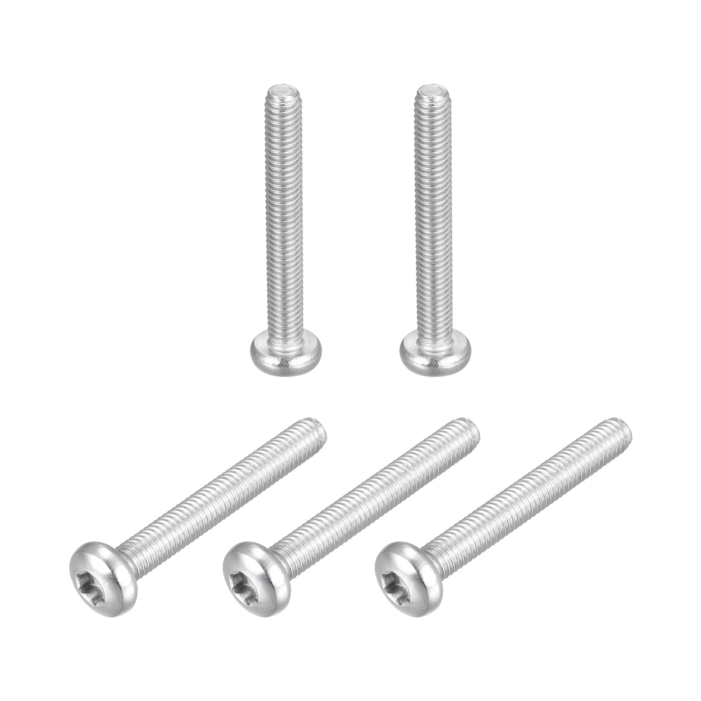 uxcell Uxcell M6x45mm Torx Security Machine Screws, 5pcs 316 Stainless Steel Pan Head Screw