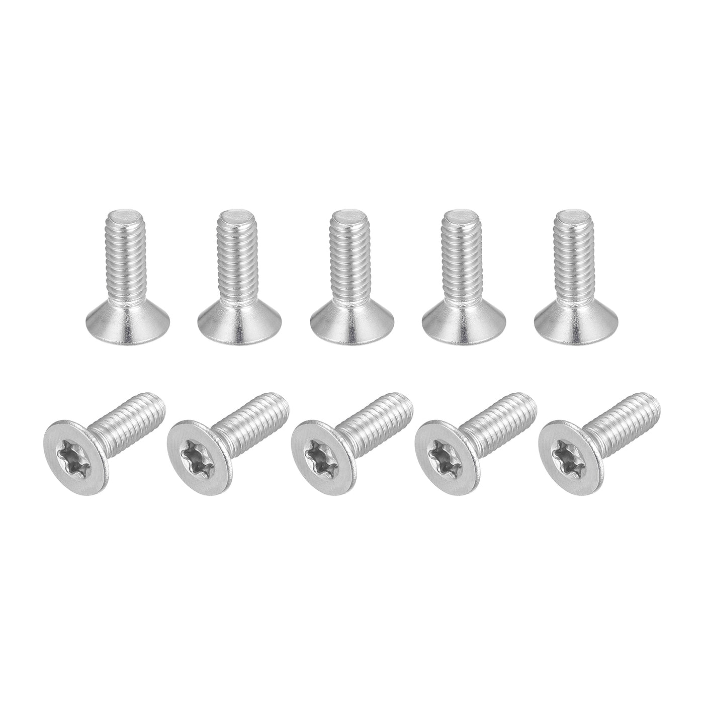 uxcell Uxcell M4x12mm Torx Security Screws, 10pcs 316 Stainless Steel Countersunk Head Screw