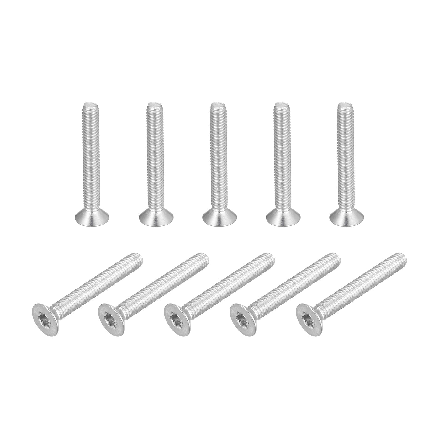 uxcell Uxcell M4x30mm Torx Security Screws, 10pcs 316 Stainless Steel Countersunk Head Screw