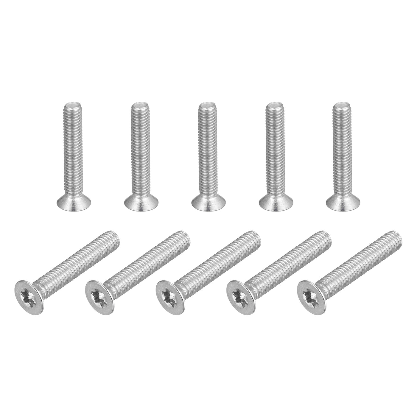 uxcell Uxcell M5x30mm Torx Security Screws, 10pcs 316 Stainless Steel Countersunk Head Screw