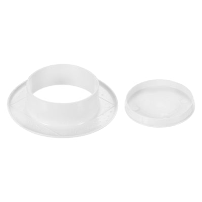 Harfington 68mm OD Hole Plugs, 1 Pack PVC Round Tube Post Locking Cover Pipe Insert End Cap for Pipeline Protection, White