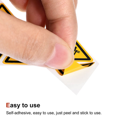 Harfington Triangle Beware of Pinching Hands Remind Warning Sign Self Adhesive 20mm 10Pcs