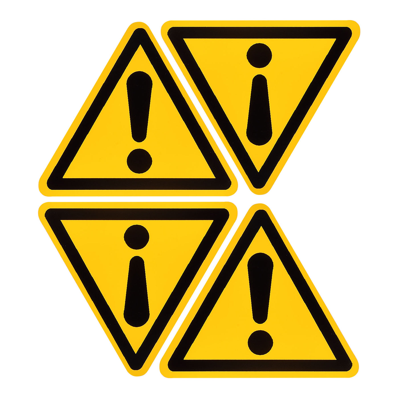 Harfington Triangle Caution Warning Sign Self Adhesive 50mm/1.95inch 4Pcs