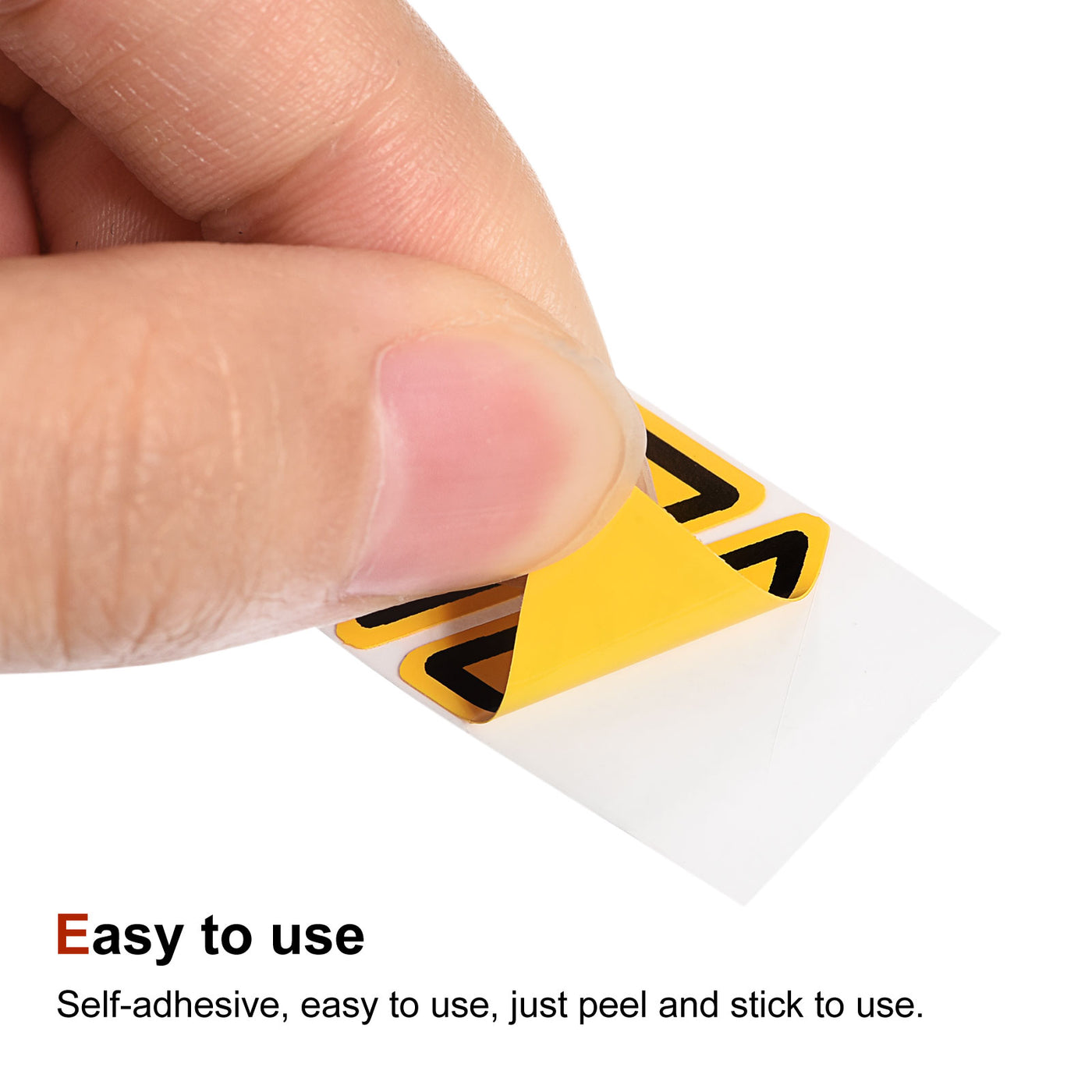 Harfington Triangle Safety Warning Sign Self Adhesive 20mm/0.78inch 10Pcs