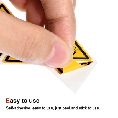 Harfington Triangle Beware of Rotating Bodies Warning Sign Self Adhesive 20mm 10Pcs