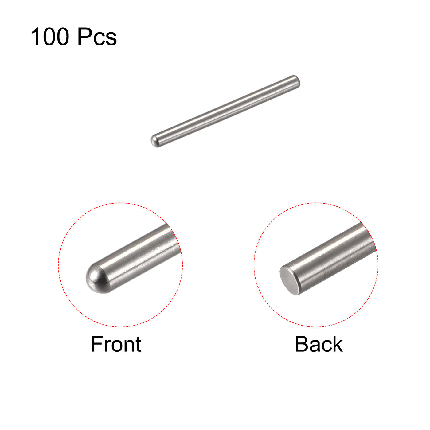 uxcell Uxcell Dowel Pins Round Head Flat Chamfered End Dowel Pin