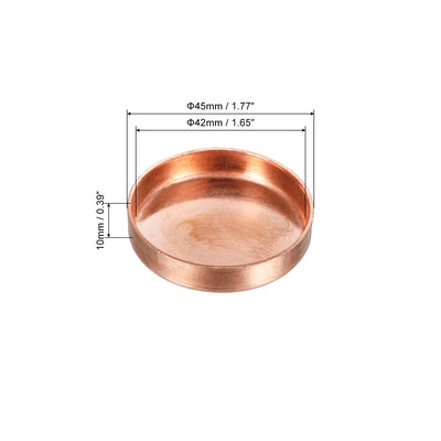 Harfington Copper End Cap Pipe Fitting Sweat Plug Connection 42mm ID for HVAC, Air Conditioning Refrigeration System, Pack of 4