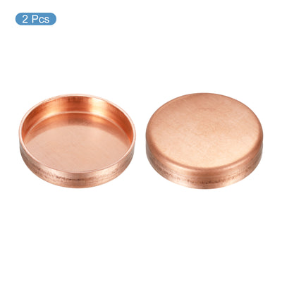 Harfington Copper End Cap Pipe Fitting Sweat Plug Connection 50mm ID for HVAC, Air Conditioning Refrigeration System, Pack of 2