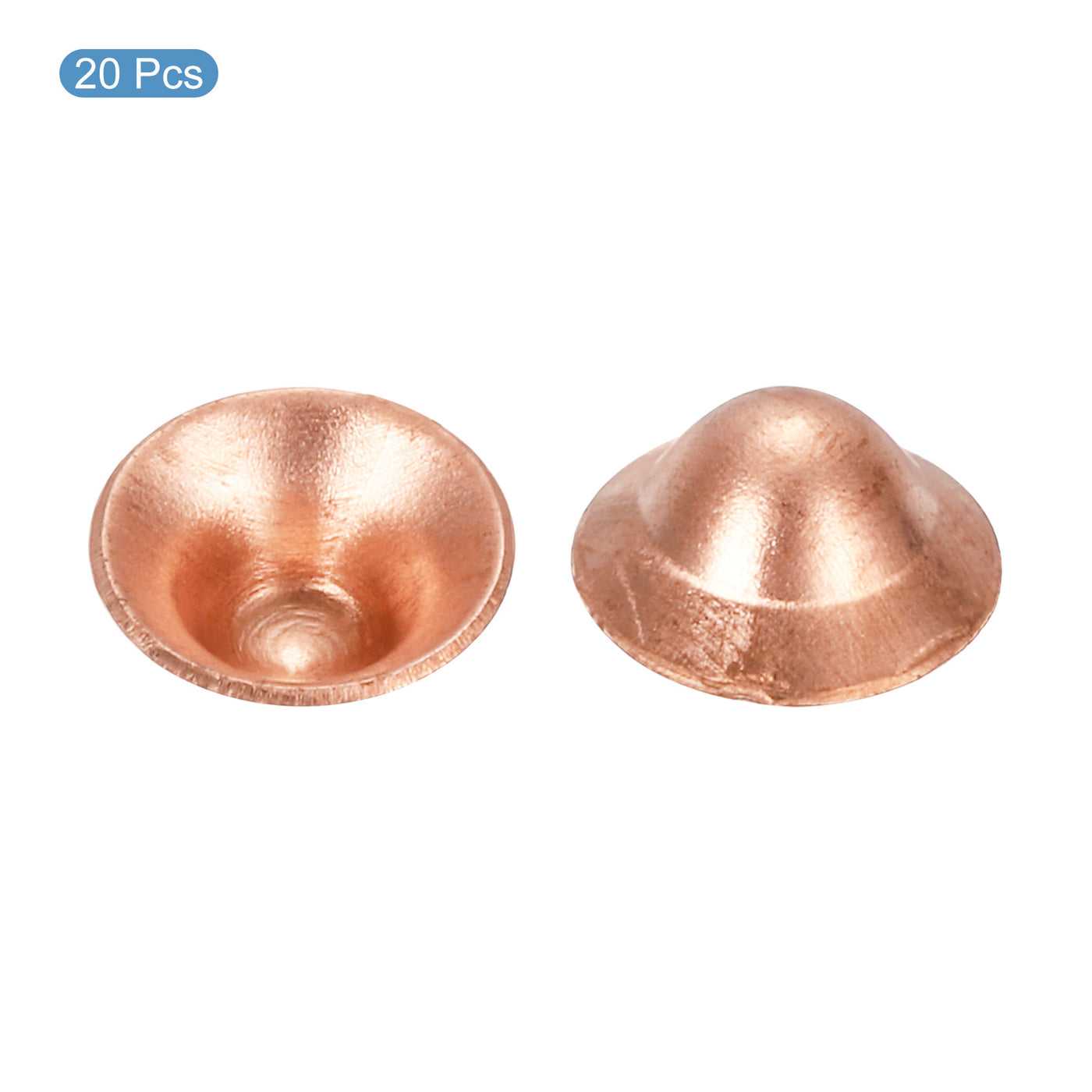 Harfington Copper End Cap Pipe Fitting Plug Connection Gasket Fit for 1/4" Flare Nuts, for HVAC, Air Conditioning Refrigeration System, Pack of 20