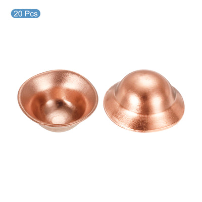 Harfington Copper End Cap Pipe Fitting Plug Connection Gasket Fit for 3/8" Flare Nuts, for HVAC, Air Conditioning Refrigeration System, Pack of 20
