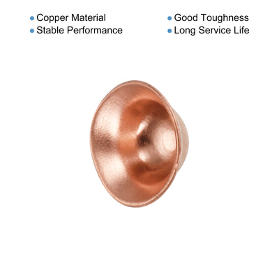 Harfington Copper End Cap Pipe Fitting Plug Connection Gasket Fit for 3/8" Flare Nuts, for HVAC, Air Conditioning Refrigeration System, Pack of 20