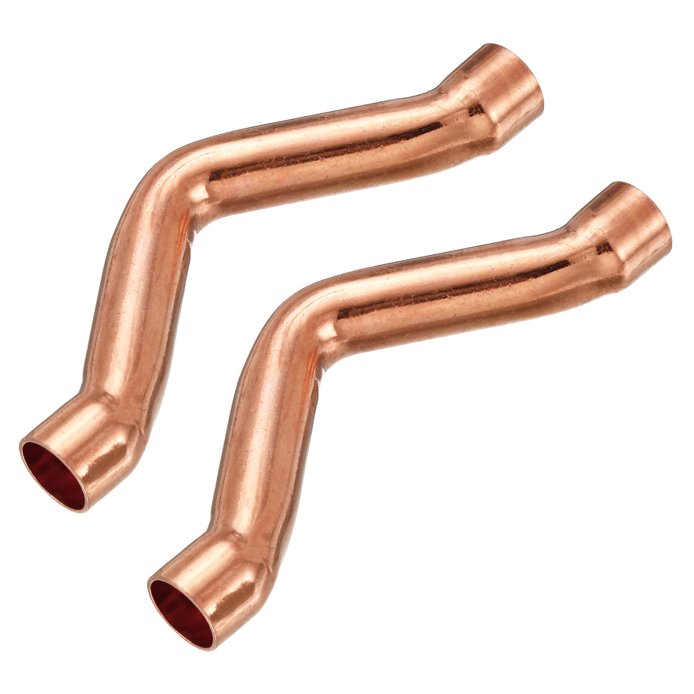 Harfington U Shape Elbow 180 Degree Copper Pipe Fitting Sweat Welding Connection 16mm ID for HVAC, Air Conditioning Refrigeration System, Pack of 2