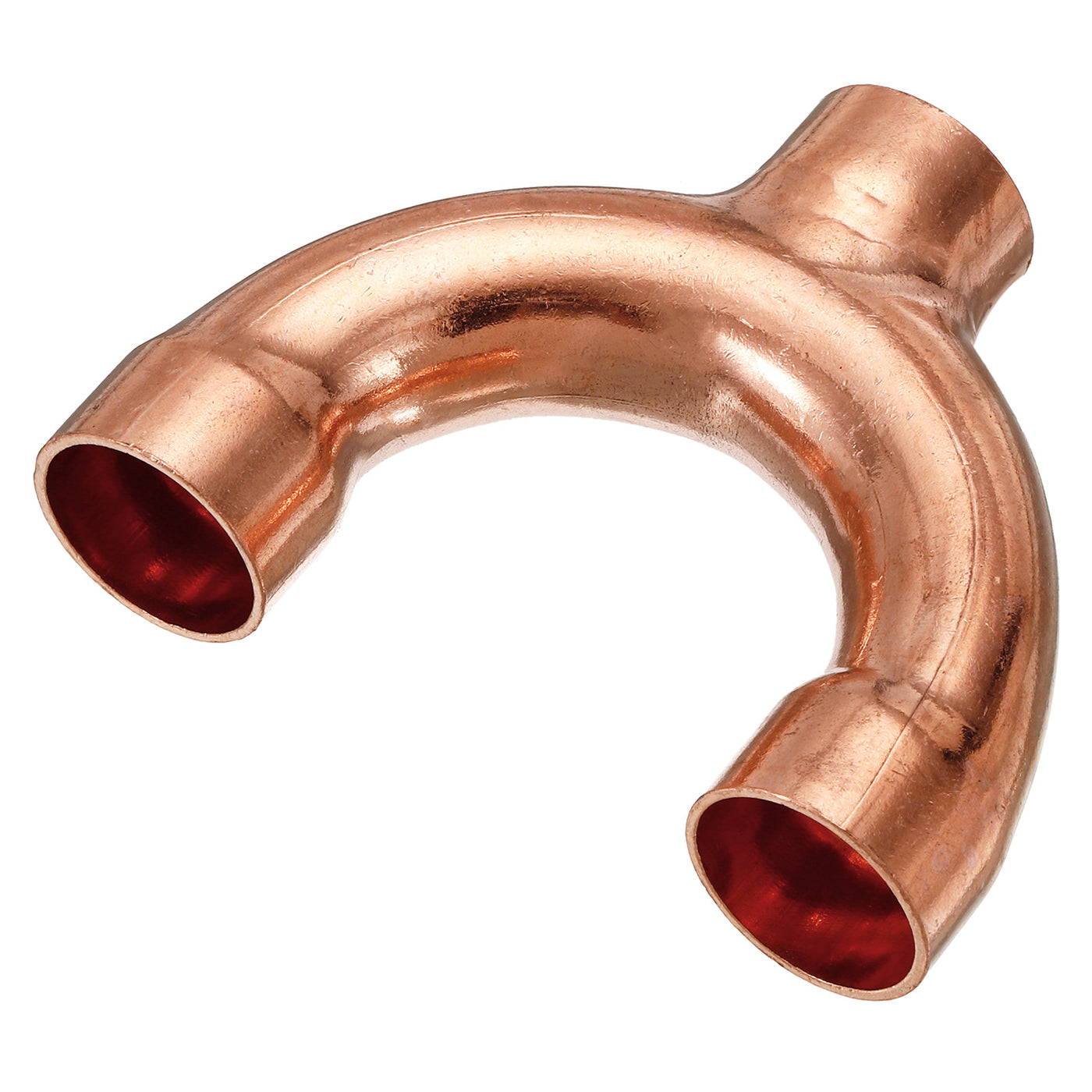 Harfington Tee Y Type Copper Fitting Welding Joint Split Union Intersection 22mm or 7/8 Inch ID for HVAC, Air Conditioning Refrigeration System