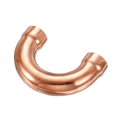 Harfington U Shape Elbow 180 Degree Copper Pipe Fitting Sweat Welding Solder Connection 25.4mm(1 Inch) ID for HVAC, Air Conditioning Refrigeration System