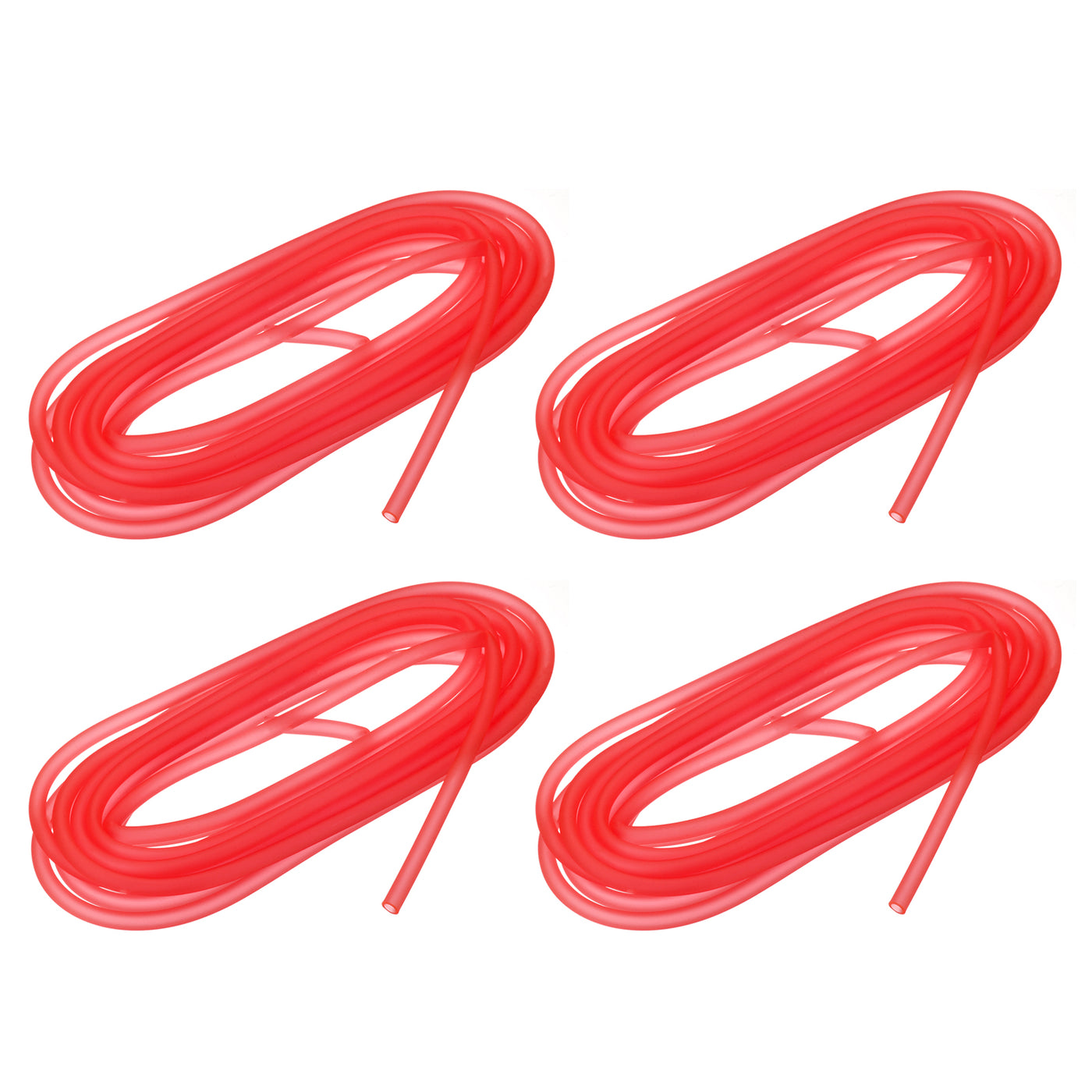 uxcell Uxcell Silicone Tubing 5/32" ID, 15/64" OD 4Pcs 13.12 Ft for Pump Transfer, Red