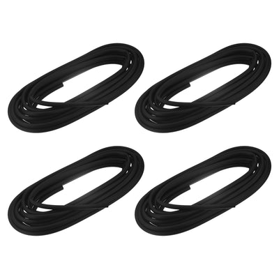 Harfington Uxcell Silicone Tubing 5/32" ID, 15/64" OD 4Pcs 13.12 Ft for Pump Transfer, Black