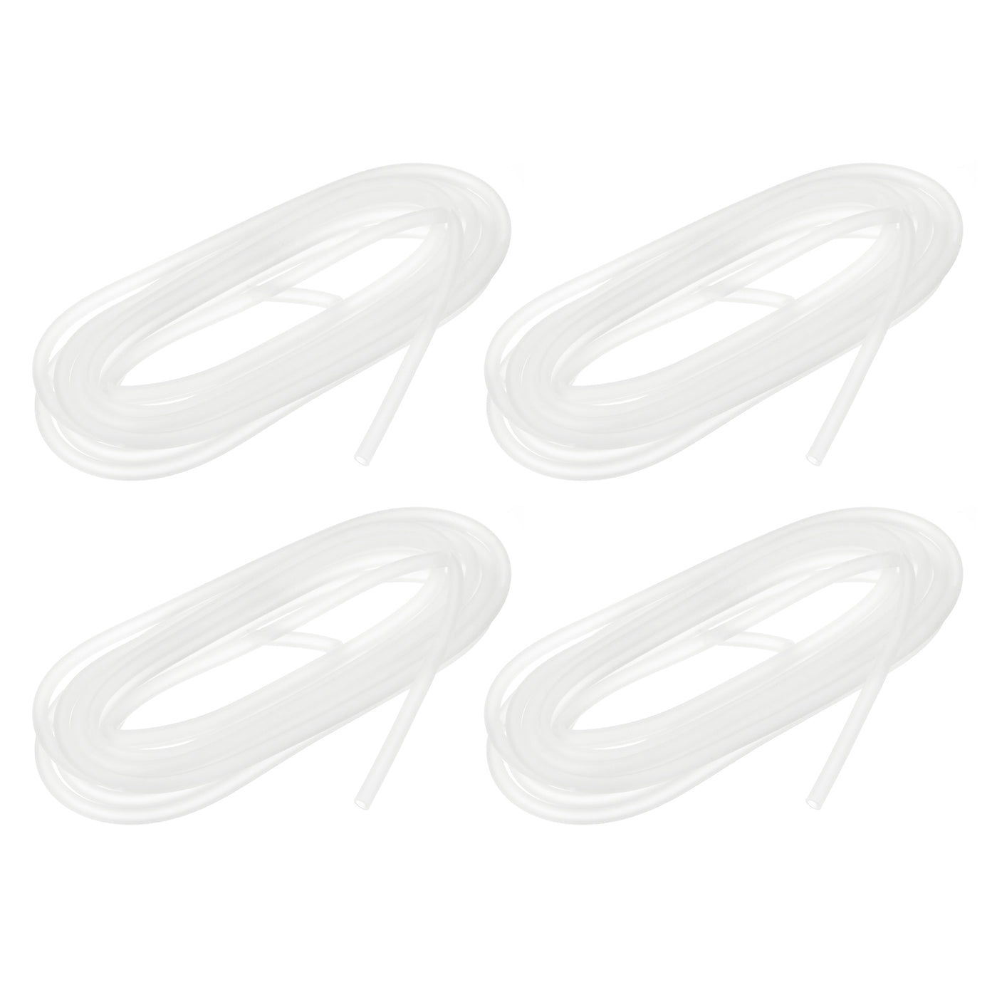 uxcell Uxcell Silicone Tubing 5/32" ID, 15/64" OD 4Pcs 13.12 Ft for Pump Transfer, White