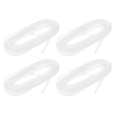 Harfington Uxcell Silicone Tubing 5/32" ID, 15/64" OD 4Pcs 13.12 Ft for Pump Transfer, White