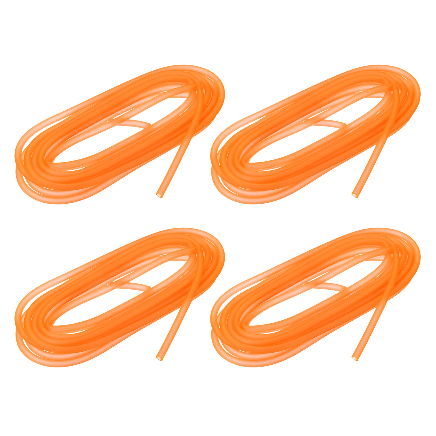 uxcell Uxcell Silicone Tubing 5/32" ID, 15/64" OD 4Pcs 13.12 Ft for Pump Transfer, Orange