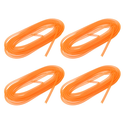 Harfington Uxcell Silicone Tubing 5/32" ID, 15/64" OD 4Pcs 13.12 Ft for Pump Transfer, Orange