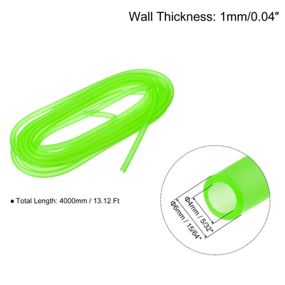 Harfington Uxcell Silicone Tubing 5/32" ID, 15/64" OD 1Pcs 13.12 Ft for Pump Transfer, Green