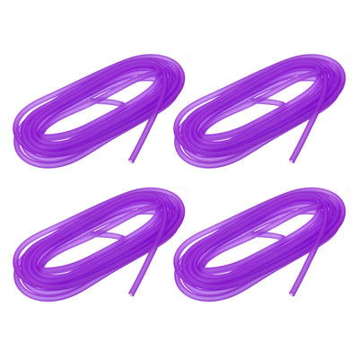 Harfington Uxcell Silicone Tubing 5/32" ID, 15/64" OD 4Pcs 13.12 Ft for Pump Transfer, Purple