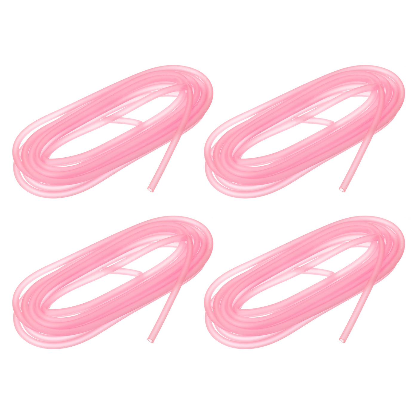 uxcell Uxcell Silicone Tubing 5/32" ID, 15/64" OD 4Pcs 13.12 Ft for Pump Transfer, Pink