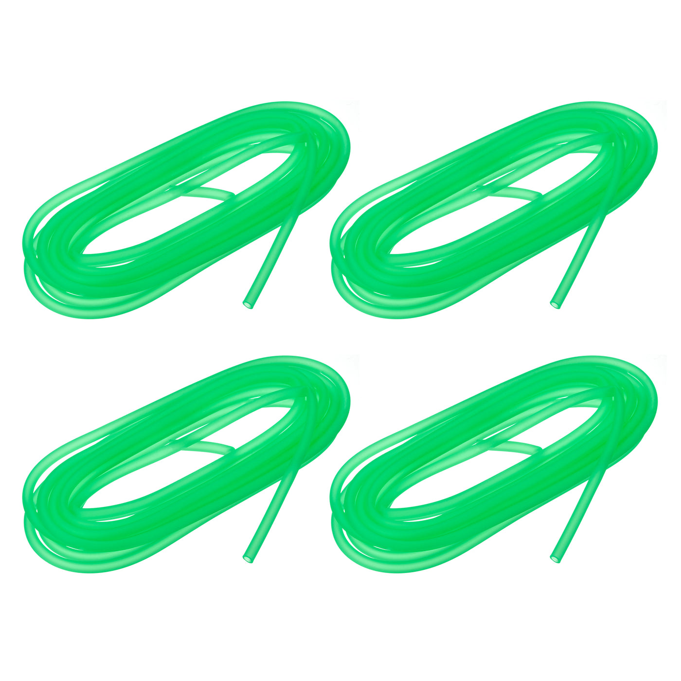 uxcell Uxcell Silicone Tubing 5/32" ID, 15/64" OD 4Pcs 13.12 Ft for Pump Transfer, Grass Green
