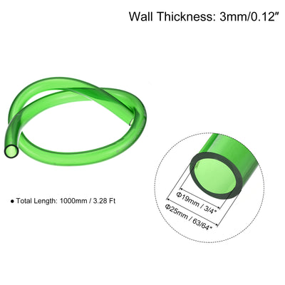 Harfington Uxcell PVC Tubing 3/4" ID, 63/64" OD 1Pcs 3.28 Ft for Transfer, Green