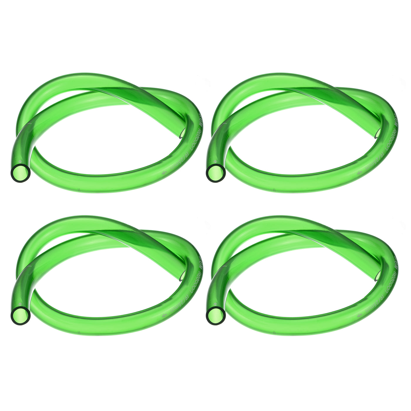 uxcell Uxcell PVC Tubing 3/4" ID, 63/64" OD 4Pcs 3.28 Ft for Transfer, Green