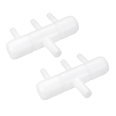 Harfington Uxcell Air Line Tubing Splitter Connector, 2Pcs 8mm/0.31" to 5mm/0.2" 3 Way, White