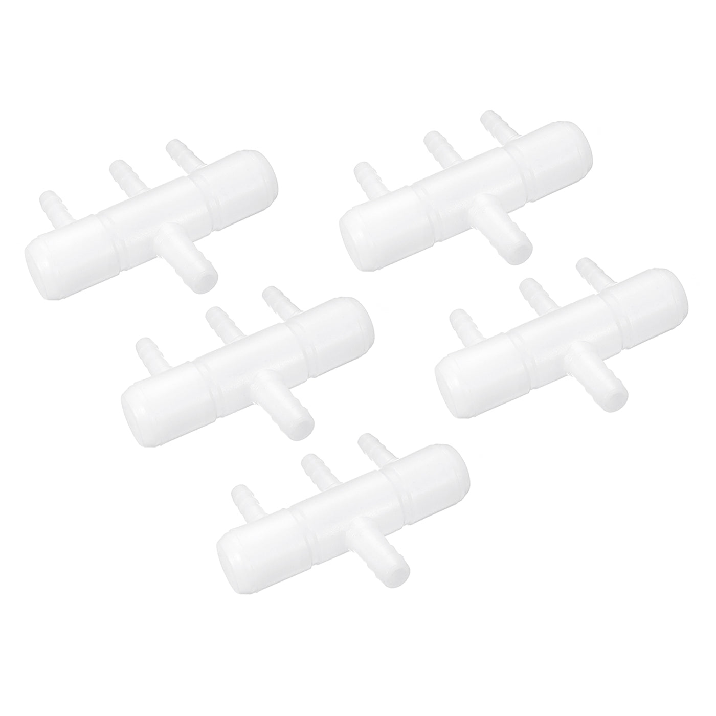 uxcell Uxcell Air Line Tubing Splitter Connector, 5Pcs 8mm/0.31" to 5mm/0.2" 3 Way, White