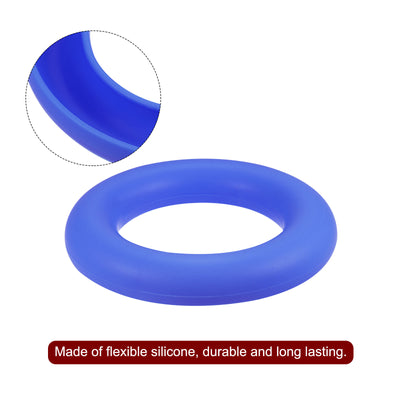 Harfington Silicone Bobbin Ring Holder and 20 Plastic Bobbins Set, Blue & Yellow