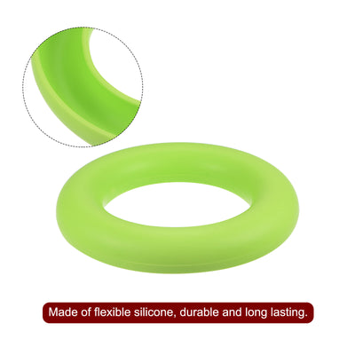 Harfington Silicone Bobbin Ring Holder and 20 Plastic Bobbins Set, Green & Orange