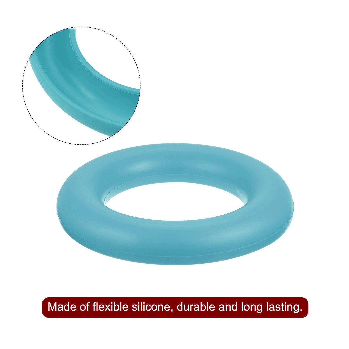 Harfington Silicone Bobbin Ring Holder and 20 Plastic Bobbins Set, Light Blue/Green