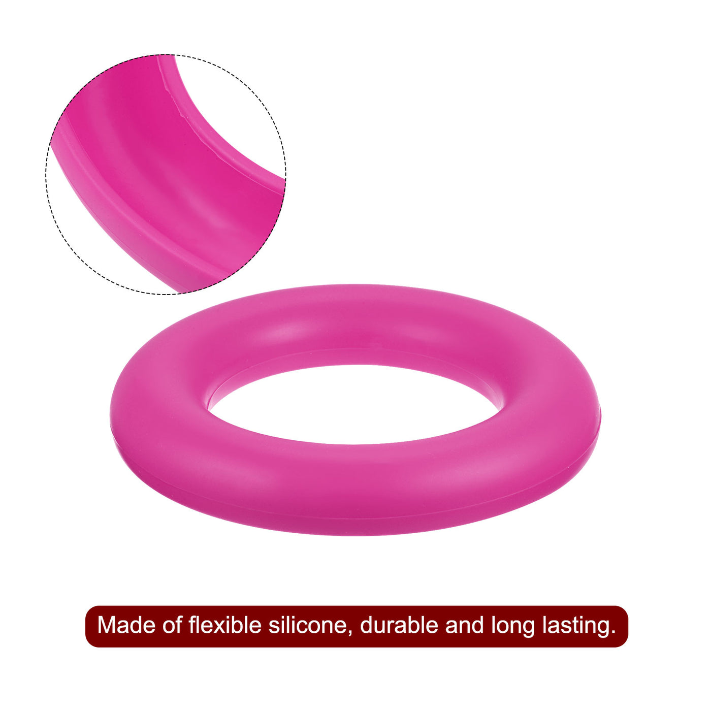 Harfington Silicone Bobbin Ring Holder and 20 Plastic Bobbins Set, Rose Red/Red