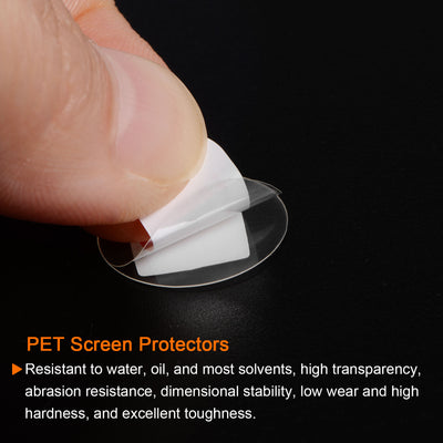 Harfington 15mm Dia 0.22mm Thick Round High Definition Soft PET Watch Screen Protector 5pcs