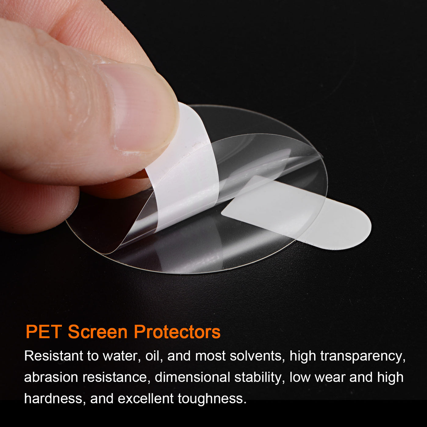 Harfington 40mm Dia 0.22mm Thick Round High Definition Soft PET Watch Screen Protector 5pcs